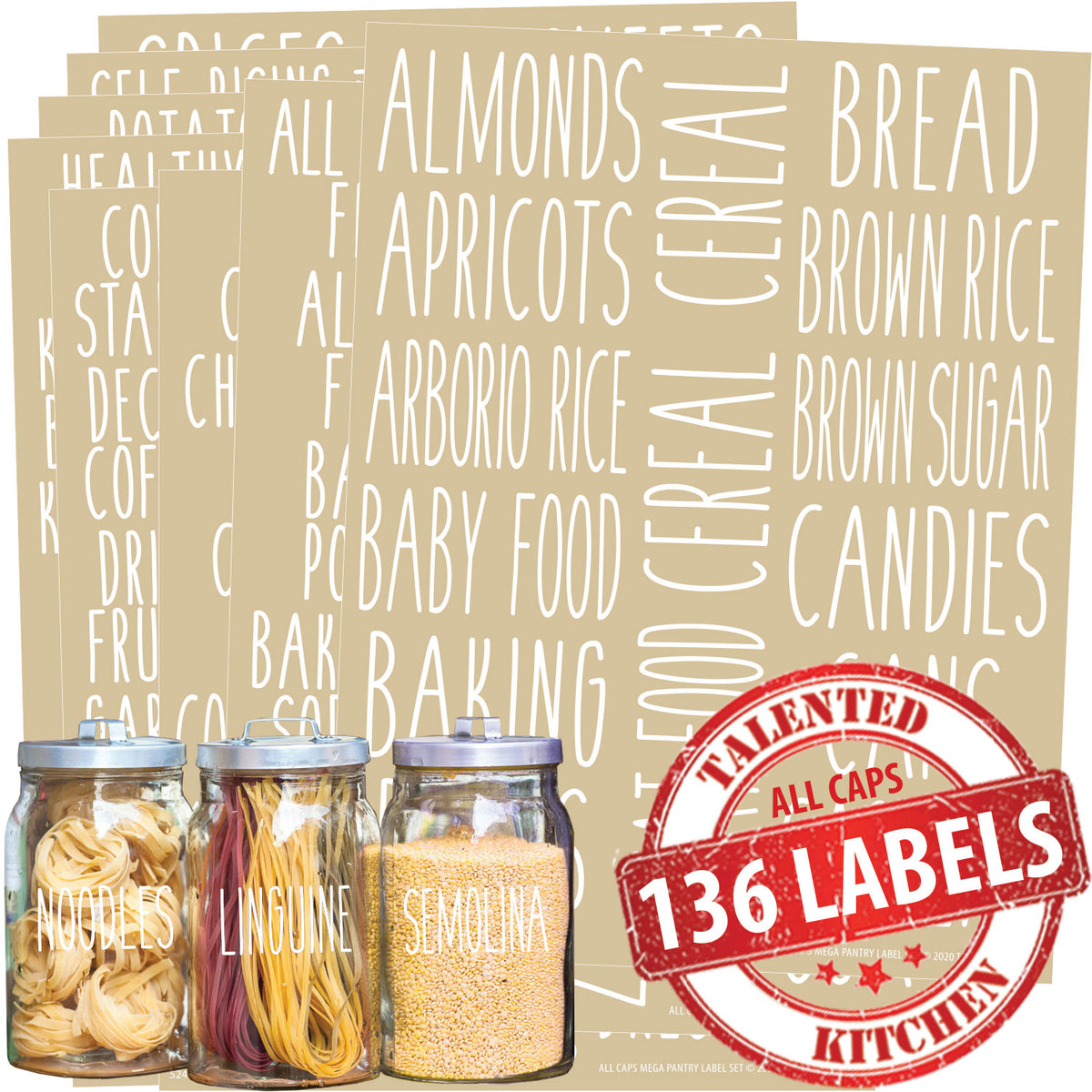 288 Pantry Labels - Full Collection Kitchen Labels