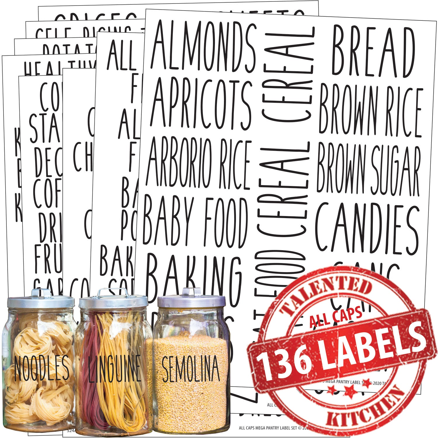 Brown Sugar Jar Label / Kitchen Brown Sugar Jar Vinyl Decal, Kitchen Jar  Stickers, Kitchen Organization Labels 