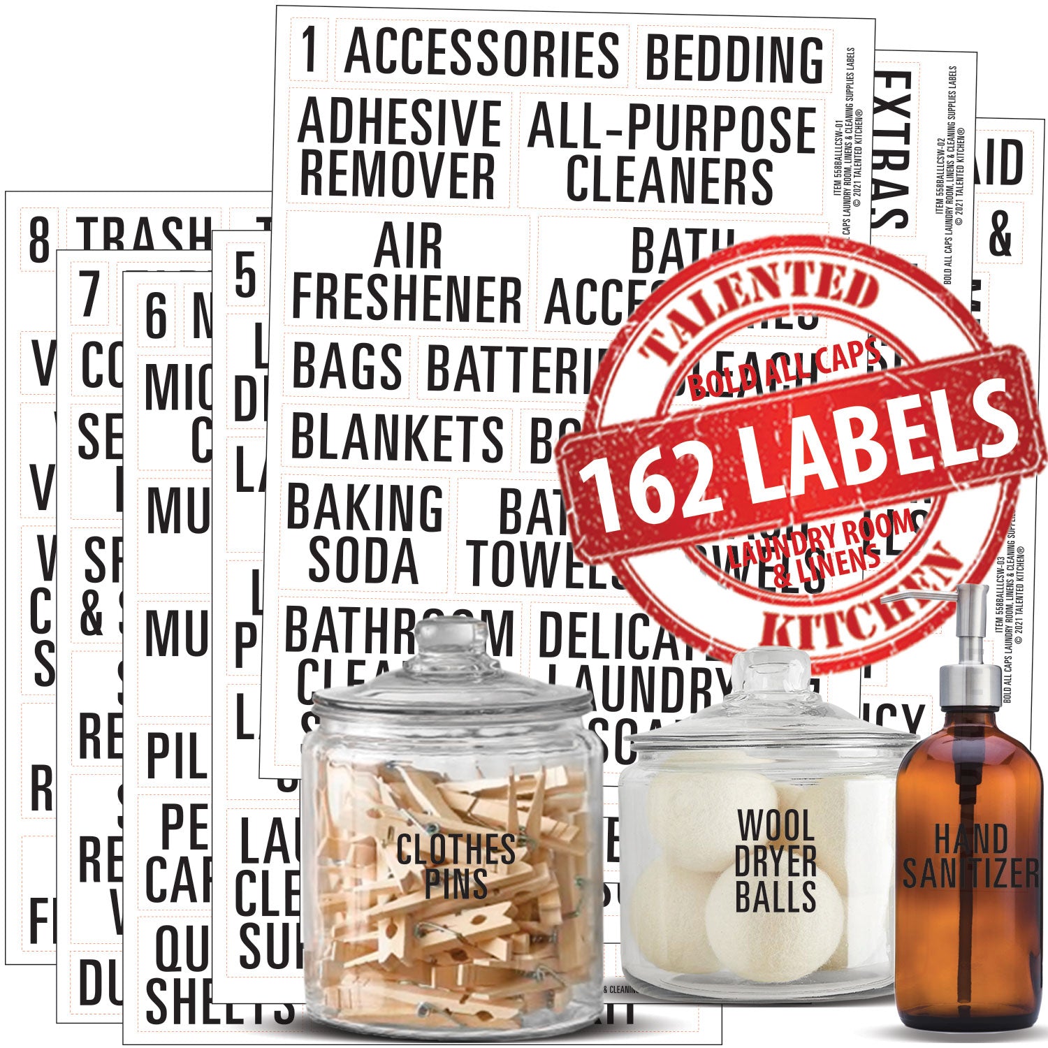  Talented Kitchen 138 Farmhouse Laundry Labels For Jars,  Containers