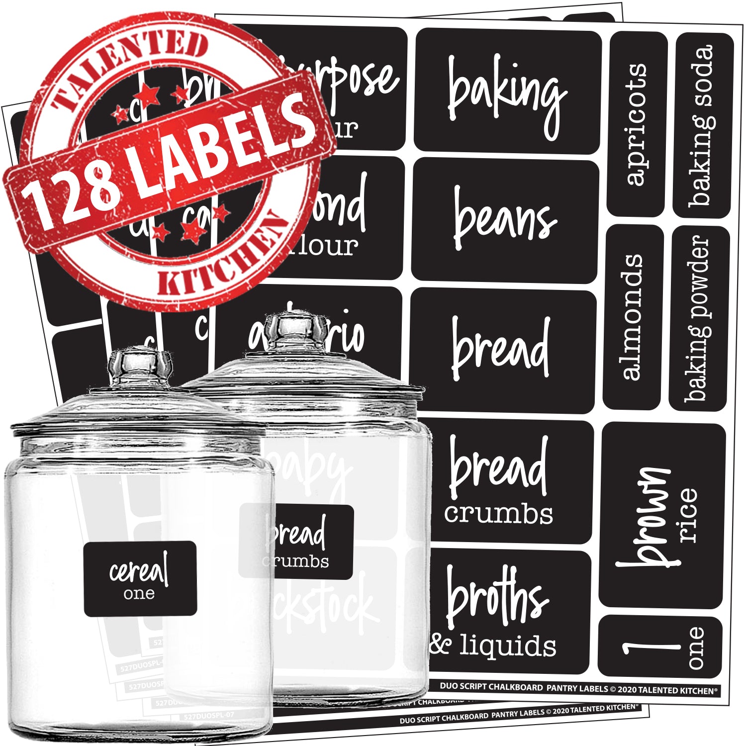 Talented Kitchen 141 Laundry Stickers for Jars and Containers, Preprinted  Clear Laundry Room Labels for Home